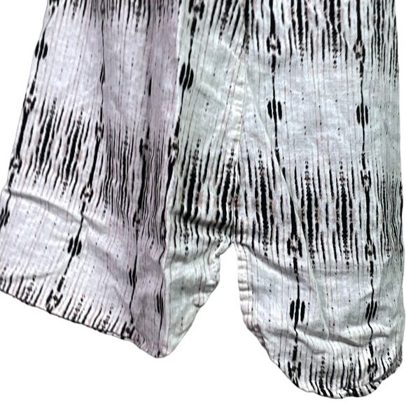 Cynthia Rowley Woman Boho Sleeveless Blouse Top Plus Size 1X White Black Brown - Picture 5 of 11